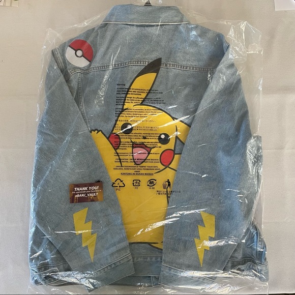 XXLARGE LEVI'S X POKEMON STONE VINTAGE FIT TRUCKER JACKET PIKACHU UNISEX 2XL - Picture 3 of 10
